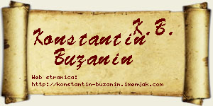 Konstantin Bužanin vizit kartica